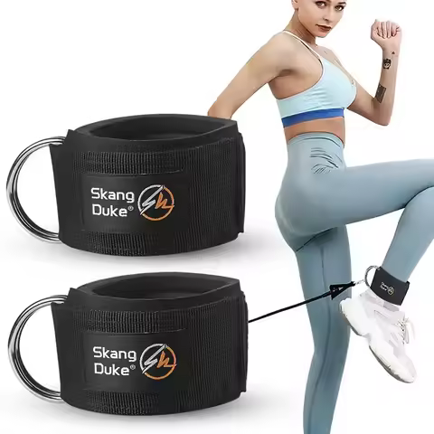1/2PCS Padded Ankle Straps Ankle Straps for Cable Machines D-Ring Comfortable Gym Pulley Anklet Fitn