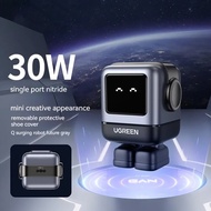 Ugreen RoboGaN 65W/30W USB C USB A Charger Mini Robot Nexode 3 พอร์ต GaN Fast Charger