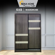 🇲🇾 FREE SHIPPING🔥SAVRE 8%SST⚡RENA: 6x8 Sliding Door/2Door Wardrobe/6x8 Almari Baju/Cabinet Harga Pemborong /Almari Murah