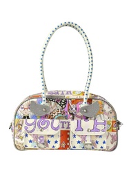 Outhbath x Oliwa Joint y2k Light Asian Style Printed Wings Boston Bag