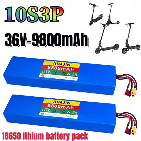 10S3P 36V 9800mAh 36V lithium battery pack suitable for AOVO/AOVOPRO Xiaomi M365 KugooS1, S3, M2 Pro