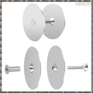 [L W H Y] 2 Set Door Hole Cover Plate Door Knob Hole Cover for Home Security Silver