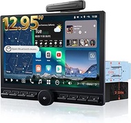 [12.95 inch QLED] ATOTOEXCEL AI Android Car Radio with 1 DIN & Double DIN, 8G + 128G, Flexview Displ
