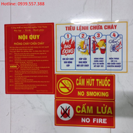 NỘI QUY TIÊU LỆNH CẤM THUỐC CẤM LỬA PCCC BẢNG NỘI QUY TIÊU LỆNH PHÒNG CHÁY CHỮA CHÁY CHẤT LIỆU M