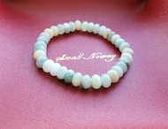 親翠 天然翡翠 極美冰飄花檸檬黃多寶鼓珠綠繩手串