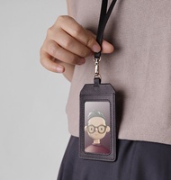 【免費刻英名】真皮識別證套 牛皮證件套 掛頸卡夾 悠遊卡保護套