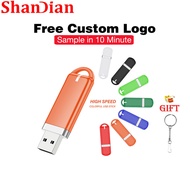 SHANDIAN (1PCS Free Logo) USB 2.0 Flash Drive 128GB Free Key Chain Pen Drive 64GB High Speed Pendrive 32GB Mini Flashdrive 16GB Business Gift Thumbdrive 8GB Memory Stick 4GB