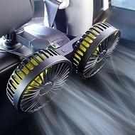 Car Fan for Backseat, USB Car Fans for Rear Seat Passenger Kids and Baby, 360 Degree Rotatable Dual 