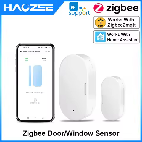 Ewelink Zigbee Door Sensor Wireless Magnetic Window Open Closed Alarm Detector Works With Zigbee2MQT