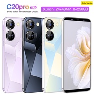 C20pro สมาร์ทโฟน4G/5G 6.0นิ้วหน้าจอใสเป็นพิเศษ8GB + แบตเตอรี่256GB 6800MAh Android 13