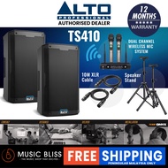 Alto TS410 2000W 10" Powered Speaker with Stand and Cable (TS-410)