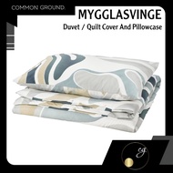 IKEA MYGGLASVINGE Duvet / Quilt Cover and Pillowcase, Multicolour