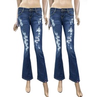 (Q4490) Low-waisted flared jeans (Size 27, 30) - Clearance