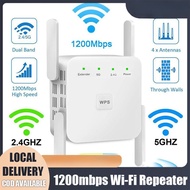 Wifi Extender 5g WiFi Repeater 5G Dual Band WiFi Range Extender 1200Mbps/300MBPS Wireless Extender