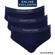 Hanford Men Regular Cotton Briefs OG Todd - Navy Blazer (3in1 Pack) S-4X Big Plus Size