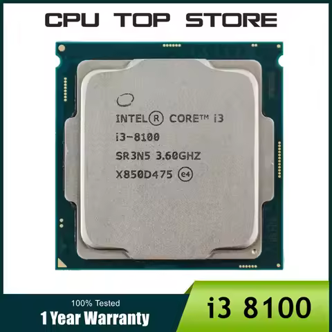 Intel Core i3 8100 3.6GHz 4-Core 4-Thread CPU Processor 85W LGA 1151