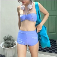 Sion Bikini swimwear swimsuit baju renang biru ungu blue purple lilac bra tank top kemben tube crop 