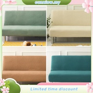 24 ColorsSolid Color Armless Sarung Sofa Bed Covers No Arm Elastic Tight Wrap Couch Cover Stretch Fl