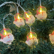 （AAA-HOT） 2M/3M Merry Christmas Decoration LED Light String Santa Claus Snowman Home Christmas Tree 