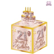 SOONA Money Roll Gift Box, 16th/18th  Party Birthday Pull-Out Money Gift Box, Creative Gift Money Bo