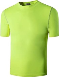 Boy's Quick Dry Active Sport Short Sleeve Breathable Compression Shirt Tee Tshirt T-Shirt Top LBS709