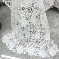 1 Yard Water soluble Milk Silk Lace Embroidery Full of Flowers Hollow Embroidery Lace Clothing Fabri