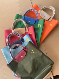 ▪️ Longchamp Le Pliage Re-Play 拼色長直身手提袋