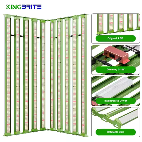 2026 High PPFD KingBrite P55-1000W LM301H EVO+660NM 730NM LED Grow Lamp for Plants