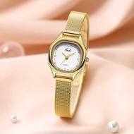 GEDI GEDI Simple Fashionable Classy Gold Watch Ladies Small Disc Mesh Belt Waterproof Quartz Watch 5