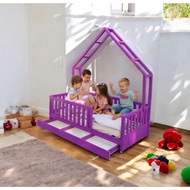 Montessori Floor Bed With Rails Toddler Floor Bed Frame Kids Bed Kids Floor Bed Montessori Kids Floo