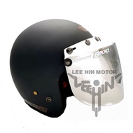 Original Magnum M9 5 Button White Cap Helmet with Chrome visor ( Matt Black )