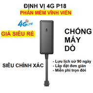 Định vị xe máy ô tô P18 4G cao cấp miễn phí phần mềm trọn đời siêu chính xác giá đại lý