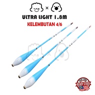 Joran Teleskopik Ultra Light 1.8m/6ft Udang Galah Telescopic Fishing Rod Prawn Rod I Pancing Kolam S