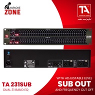TA 231 SUB / Titanium Audio / Graphic Equalizer / Dual 31 Band EQ / Sub out / TA 231 SUB / Dbx 231 /