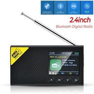 2.4 inch FM Radio Portable LCD Display Bluetooth 5.0 Digital Radio Stereo DAB FM Audio Player Receiver רדיו קטן נייד радиоприём