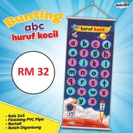 Banner Bunting Abc Huruf Besar Huruf Kecil