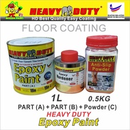 ( 1L HEAVY DUTY EPOXY PAINT &amp; 0.5KG POWDER ANTI-SLIP Coating )