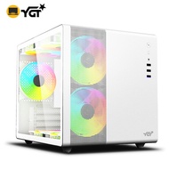 YGT V300 MINI GAMING CASE BLACK WHITE MICRO-ATX/ITX DESKTOP COMPUTER CASE