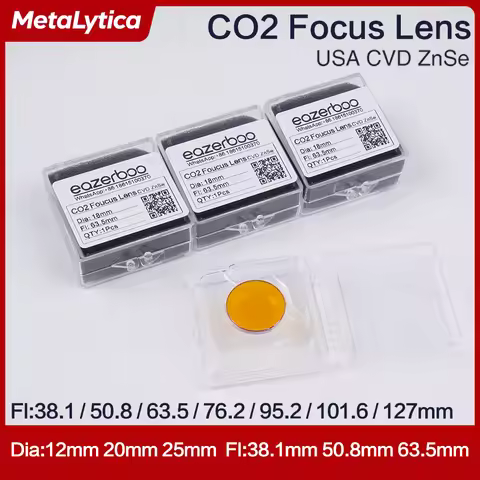 Focus Lens USA CVD ZnSe Dia.12/15/18/19.05mm 20mm FL38.1/50.8/63.5/101.6/127mm For CO2 Laser Engravi