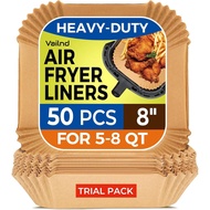Air Fryer Paper Liners, 50 PCS Air Fryer Liners Disposable, 8" Square Baking Liner for 5-8 qt Airfry