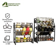 Comfort Haven Furniture Co. Kitchen Spice Storage & Seasoning Condiment Racks 3-4 Tiers (40-53cm)