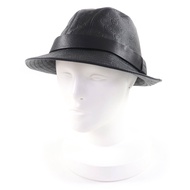 GUCCI 023441 Guccissima 標誌 GG 圖案皮革漁夫帽，黑色，L 碼，義大利製造，正品，女士款，成色極佳。