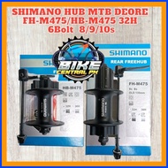┻ ← ↕ SHIMANO HUB DEORE HB-M475 / FH-M475 8 9 10SPD FRONT/REAR