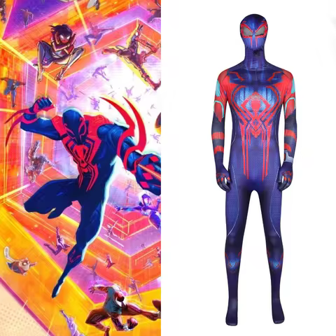 Amazing Spider Man 2099 Cosplay Costume Miguel O'Hara Jumpsuit Superhero Zentai Bodysuits Spandex Ha