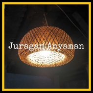 KAYU Aesthetic Hanging Lampshade Model E Woven Bamboo Minimalist Room Decoration Cafe Resto Resort V