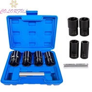 Extractor Socket Set for Bolt Removal 1 2 Inch Drive 17mm to 22mm Sizes 5 Pieces