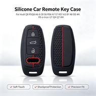 Silicone Car Smart Key Cover Case  Protection Shell For Audi A3 8Y A4 A6 A7 A8 E-tron Q5 Q8 C8 D5 Au