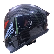 CARBON GLOSSY FULL FACE HELMET HANDSOME PACKAGE FULL FACE HELMET