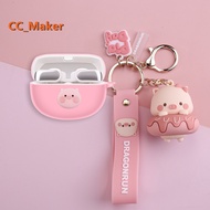 For Bose Ultra Open EarBuds Case Cute Piggy Keychain Pendant Shockproof Shell Cartoon Bear Astronaut Bose Ultra Open EarBuds Protective Cover