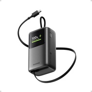 SHARGE E3 พาวเวอร์แบงค์ 10000mAh ชาร์จเร็ว 45W PD สาย USB‑C ยืดหดได้ในตัว จอ TFT สี เซลล์21700 ขนาดเ